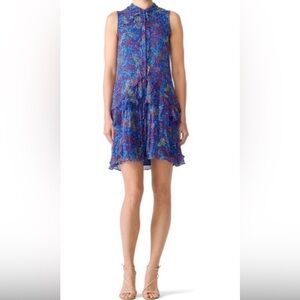 SALONI Blue Floral Mini Dress